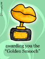 award,prize,golden smooch,smooch,lips,kiss,kisser,smacker,