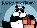 panda,happy birthday,hurray,birthday present,congratulations,