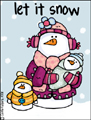 let it snow, snowman, snow woman, snow babies, snow, holiday, holidays, seasons greetings, christmas, xmas, happy holidays, winter, solstice,