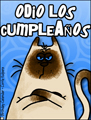 Odio los cumpleaos, no me gustan los cumpleaos, una edad avanzada,