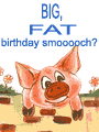 birthday everyone, pig, animal, kisses