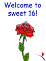 sixteen, sixteenth, rose, birthday, 16th