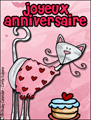 joyeux anniversaire, flicitations, chat,