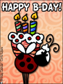 happy birthday, bday, b-day, ladybug, cake