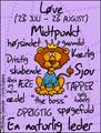 Danish zodiac cards, birthday, Stjernetegn , Astrologi, karaktertrkkene, danske fdselsdagskort, postkort, tillykke med dagen, tillykke, horoskop, zodiac specific birthday card,  Lve, leo