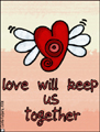 love will keep us together,love,lover,relationship,valentine,boyfriend,girlfriend,fiancee,flying heart,heart,sweet,