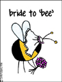 bride to bee,best wishes,congrats,congratulations,wedding,just married,bride,groom,spouse,honeymoon,union,newly wed,married,marry,marriage,big day,wife,husband,bee,veil,bouquet,