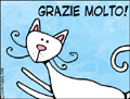 grazie molto, thank you, thanks, italian