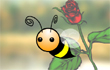 thank you bee rose flower float card wings