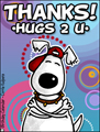 thanks, thank you, thx, hugs 2 U, hugs, hug