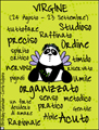 zodiaco, segno dello zodiaco, oroscopo, segno, astrologia, zodiac cards in Italian, buon compleanno, biglietto di compleanno, virgine, virgo