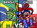 2010 worldcup, FIFA, soccer, football, brasil vs chile, last 16